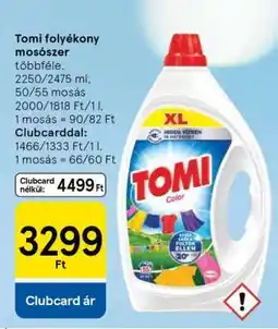 Tesco TOMI FOLYÉKONY MOSÓSZER ajánlat