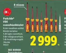 Lidl PARKSIDE VDE csavarhúz készlet ajánlat