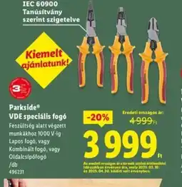 Lidl Parkside VDE speciális fog ajánlat