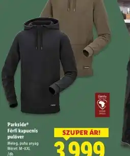 Lidl PARKSIDE Férfi kapucnis pulver ajánlat