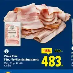Lidl Pikok Pure Főtt császárszalonna ajánlat