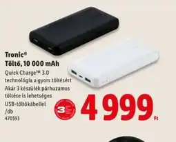 Lidl Tronic Töltő 10 000 mAh ajánlat
