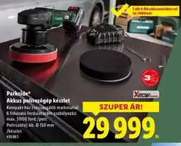 Lidl PARKSIDE Akkus polírozgép készlet ajánlat