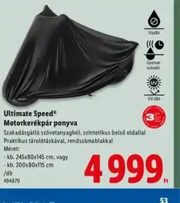 Lidl Ultimate Speed Motorkerékpár ponyva ajánlat