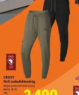 Lidl CRIVIT Férfi szabadidőnadrág ajánlat