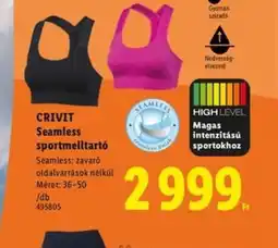 Lidl CRIVIT Seamless sportmelltart ajánlat