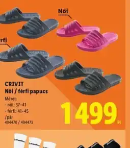Lidl CRIVIT Női / férfi papucs ajánlat
