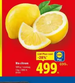 Lidl Lidl Bio citrom ajánlat