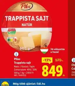Lidl Pilos Trappista sajt ajánlat