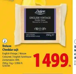 Lidl Deluxe Cheddar sajt ajánlat