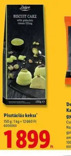 Lidl Deluxe Pisztáciás keksz ajánlat