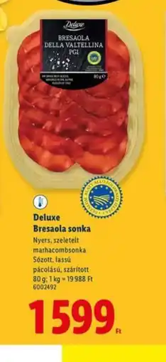 Lidl Deluxe Bresaola sonka ajánlat