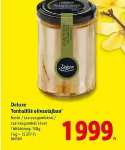 Lidl Deluxe Tonhalfilé olivaolajban ajánlat