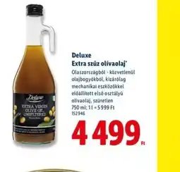 Lidl Deluxe Extra szűz olívaolaj ajánlat