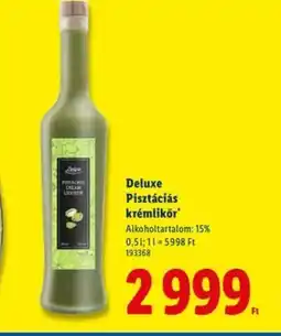 Lidl Deluxe Pisztáciás krémlikőr ajánlat