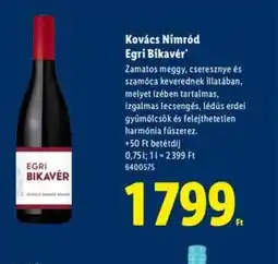 Lidl Kovács Nimrd Egri Bikavér ajánlat