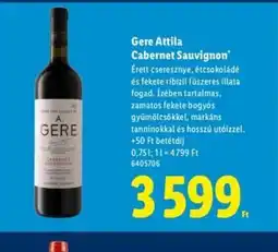 Lidl Gere Attila Cabernet Sauvignon ajánlat