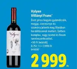 Lidl Vylyan Villányi Franc ajánlat