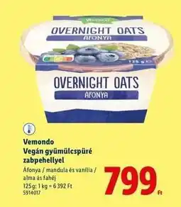 Lidl Vemondo Vegán gyümölcspüré zabpehellyel ajánlat