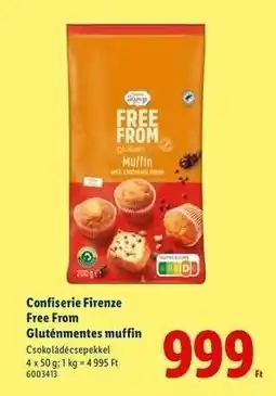 Lidl CONFISERIE FIRENZE FREE FROM Gluténmentes muffin ajánlat