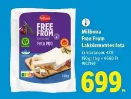 Lidl Milbona Free From Laktózmentes feta ajánlat
