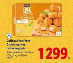 Lidl Culinea Free From Gluténmentes csirkenuggets ajánlat