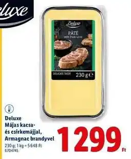 Lidl Deluxe Májas kacsa- és csirkemájjal, Armagnac brandyvel ajánlat