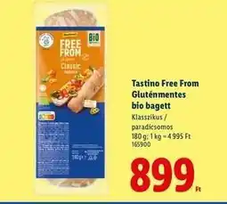 Lidl Tastino Free From Gluténmentes bio bagett ajánlat