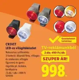Lidl CRIVIT LED-es világítókészlet ajánlat