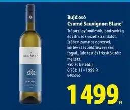 Lidl BUJDOSÓ Csomó Sauvignon Blanc ajánlat
