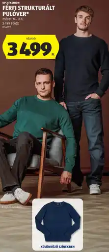 ALDI Up 2 Fashion Férfi strukturált pulóver ajánlat