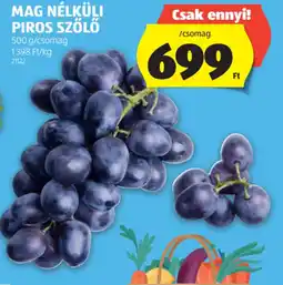 ALDI Mag Nélküli piros szőlő ajánlat