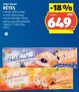 ALDI Finest Bakery Rétes ajánlat