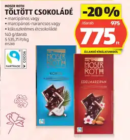 ALDI Moser Roth Töltött csokoládé ajánlat