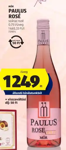 ALDI Mór Paulus Rosé ajánlat