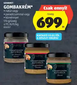 ALDI Gourmet Gombakrém ajánlat