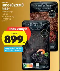 ALDI Gourmet Hosszúszemű rizs ajánlat