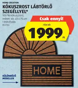 ALDI Home Creation Kókuszrost lábtörlő szegéllyel ajánlat