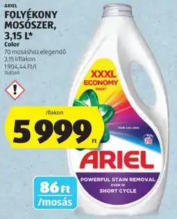ALDI Ariel Folyékony mosószer ajánlat