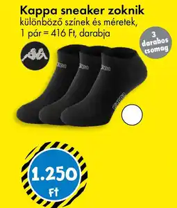 Tedi Kappa sneaker zoknik különböző színek és méretek ajánlat