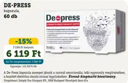 Mosoly patikák De-Press kapszula ajánlat