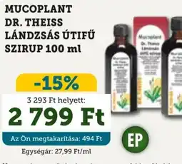 Mosoly patikák Mucoplant Dr. Theiss lándzsás útifú szirup ajánlat