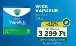 Mosoly patikák Wick Vaporub kenőcs ajánlat