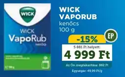 Mosoly patikák Wick Vaporub kenőcs ajánlat