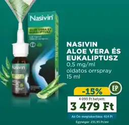 Mosoly patikák Nasivin Aloe Vera és eukaliptusz ajánlat