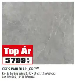OBI Gres padlólap „Grey" ajánlat