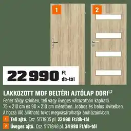 OBI Lakkozott MDF beltéri ajtólap dori ajánlat