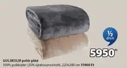 JYSK Gulskolm polár pléd ajánlat