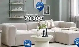 JYSK Skejby elemes kanapé Középső elem ajánlat
