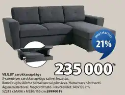 JYSK Vejlby sarokkanapéágy ajánlat